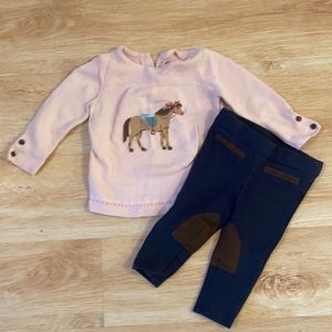 Janie & Jack Horse Sweater & Riding Pants